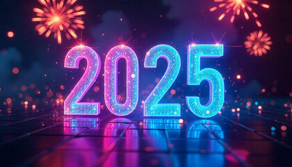 3D  Happy New Year 2025