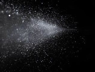 Obraz premium aerosol spray water, black background,spray water drop droplet steam fog air,Impact of a great wave on the volcanic rocks,spray water drop