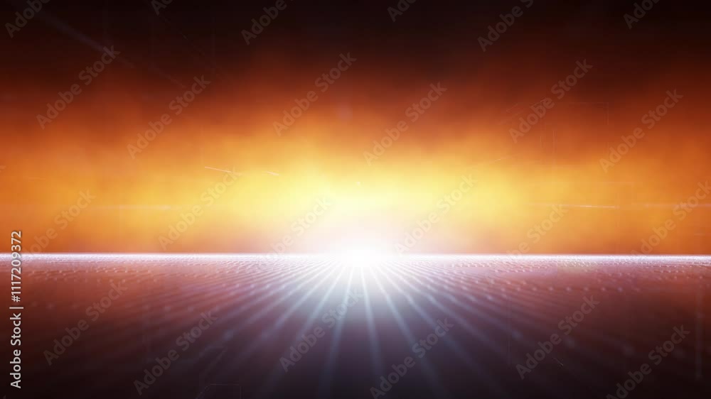 Canvas Prints digital shining cyberspace network travel lines on fire background.