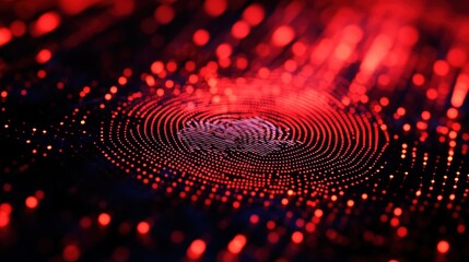 Dynamic data visualization abstract environment digital art red and black color palette futuristic perspective