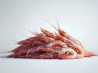 shrimp on white background