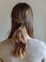 Fototapeta premium photo of neck with redness and slight healing scar, taken from behind