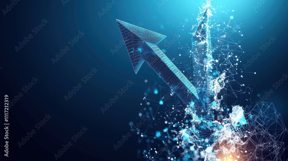 Poster innovative technology conceptual design digital environment motion graphics data visualization abstr