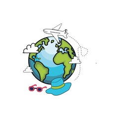 modern travel vector design illustration