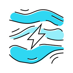 energy wind turbine color icon vector. energy wind turbine sign. isolated symbol illustration