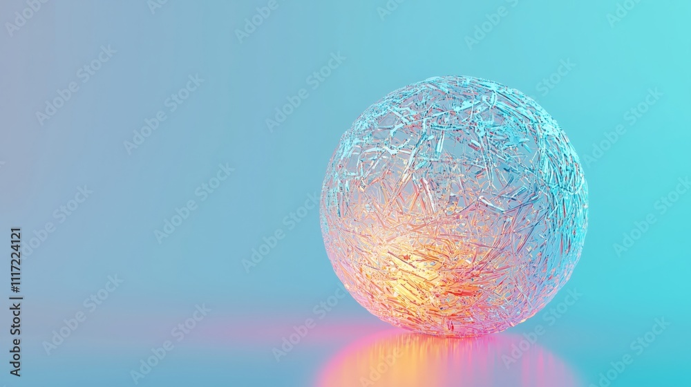 Poster vivid representation of ai neural network structure in abstract art