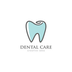 Dental Care Creative Concept Logo Design Template