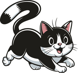 Obraz premium Cute Logo Cat Vector Design