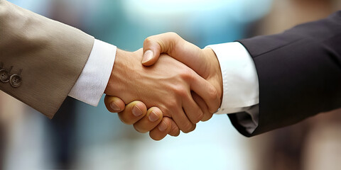 Obraz premium Business Handshake for Partnership and Agreement