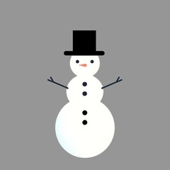 snowman with a broom