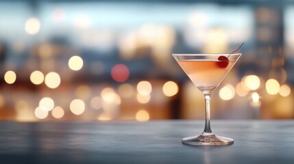 Beautiful Christmas decorations, cocktails, winter scenery, snow, winter scene, warm and cozy atmosphere.