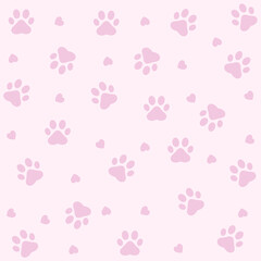 Paw print dog and cat Vector. footprint dog icon. Paw icon vector illustration.	
