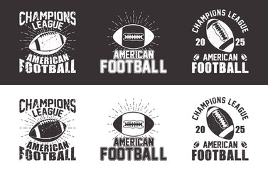 Vintage american football t-shirt design, Grunge american football t-shirt design svg, Grunge football champions league t-shirt svg.