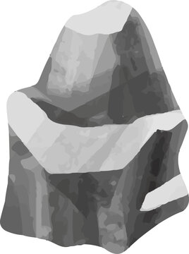 gray rock watercolor style clip art preview
