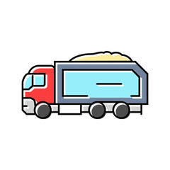 Fototapeta premium transportation biomass color icon vector. transportation biomass sign. isolated symbol illustration