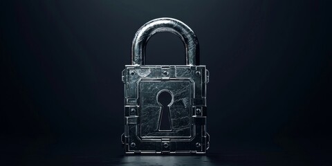 Secure Metal Padlock Cybersecurity Encryption Data Protection Digital Security Privacy Safety