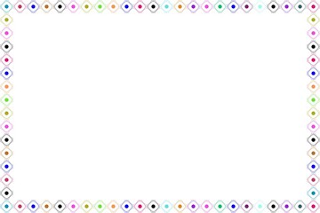 Artistic abstract Border and Frame, Colorful Rectangle Frame, Creative Border,