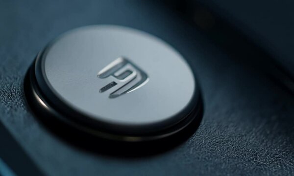 Button tecture on black background. Generative AI