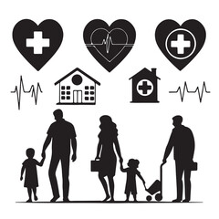 premium-vector.Set of Healthcare and Medicare Service Icons