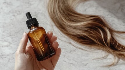 Fototapeta premium Hair Twisting: A close-up of fingers twisting a lock of hair