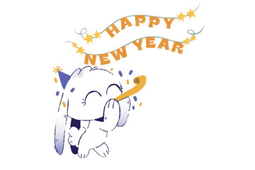 Happy new year. Vector illustration 