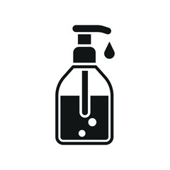 Liquid soap icon features clean lines and elegance, enhancing any digital concept.