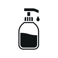 Liquid soap icon features clean lines and elegance, enhancing any digital concept.