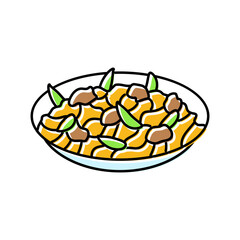 chow mein chinese cuisine color icon vector. chow mein chinese cuisine sign. isolated symbol illustration