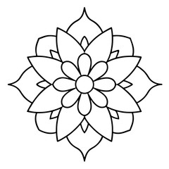 illustration of a flower, diwali-mandala-floral-vector