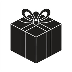 Christmas Parcel Silhouette Vector Design for Holiday Decorations and Seasonal Graphic Projects