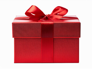 A beautifully wrapped gift box with a delicate ribbon, presented on a clean white background. Perfect for celebrating special occasions, holidays, and gift-giving moments.