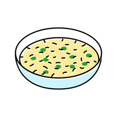 egg drop soup chinese cuisine color icon vector. egg drop soup chinese cuisine sign. isolated symbol illustration
