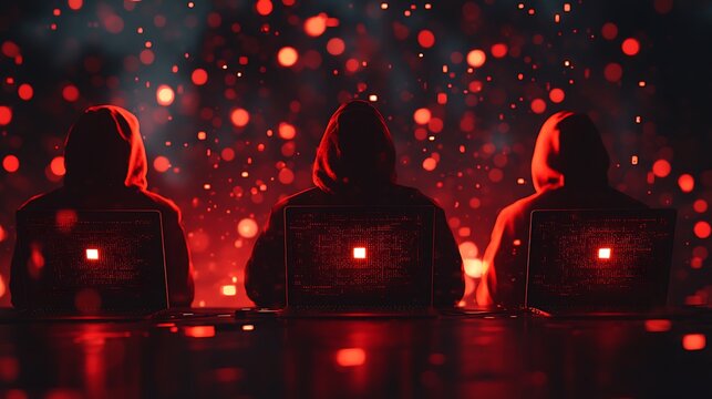 Digital hacking event exploring cybersecurity breach atmosphere