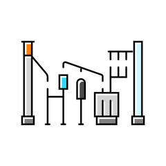 substation electric grid color icon vector. substation electric grid sign. isolated symbol illustration