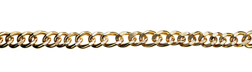  gold chains on a transparent background