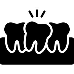Obraz premium Crowded Teeth Icon