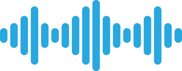 Blue soundwave pattern symbolizing audio frequency and digital sound.