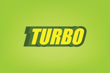 logo design text effect turbo writing