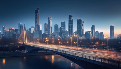 Fototapeta premium city skyline at night 