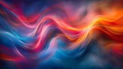 Fluid Vibrant Colour Waves Blending
