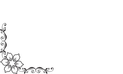 Fototapeta premium Elegant for modern design, corner flower, Vector illustration. EPS 10