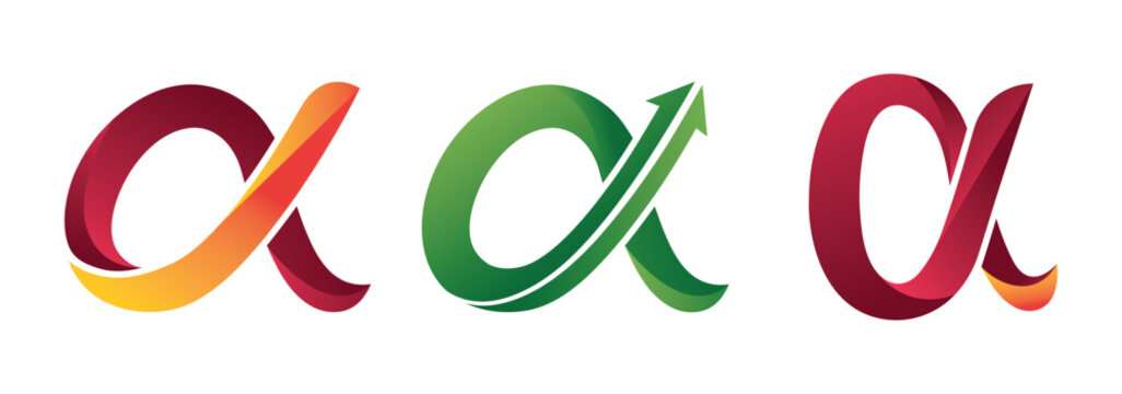 Alpha logo design. Abstract alpha logo alpha icon alpha symbol