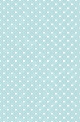Polka dots, circle pattern. Seamless blue background. Scarpbook, retro style.