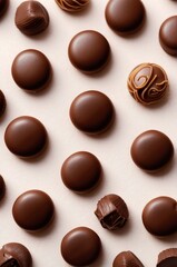 Fototapeta premium Dark Chocolate Bar Crafted for Cocoa Enthusiasts 