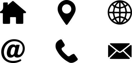 Contact us icon, business icon, communication icon isolated on a white background