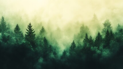 Obraz premium A bold gradient of forest green flowing into a soft lime haze, enhanced with fine speckled noise for natural depth, glowing edges for a vibrant and serene visual, ultra high-quality artwork.