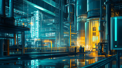 Fototapeta premium Building resilient Industrial IoT systems with adaptive security measures to maintain data integrity during cyberattacks.