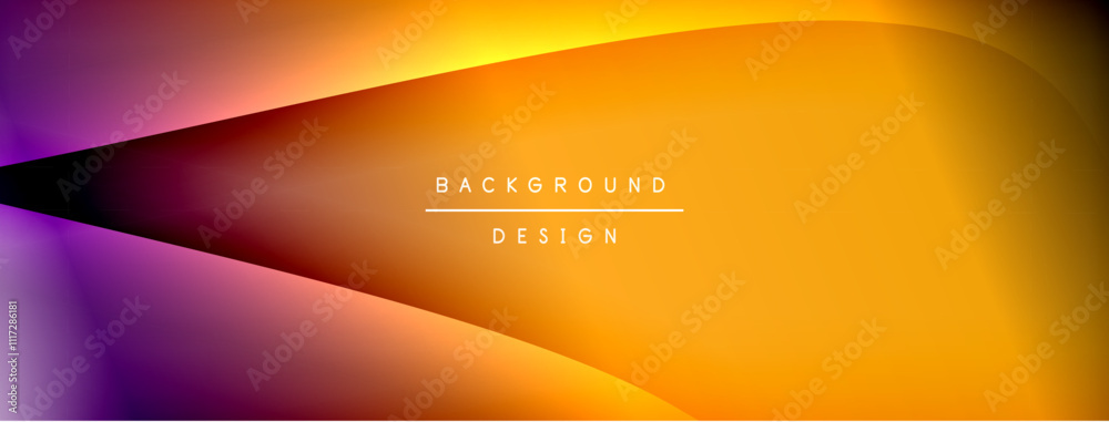 Poster bright rainbow style color gradient with curve round shape line background. vector illustration for 