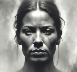 Illustration of human face in dramatic smoke.