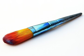 Fototapeta premium Colorful Brush with Soft Bristles on White Background
